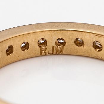 Sormus, 14k kultaa, timantteja n. 0.80 ct yht.