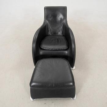 Gerard van den Berg, armchair with footstool "Loge" Montis.