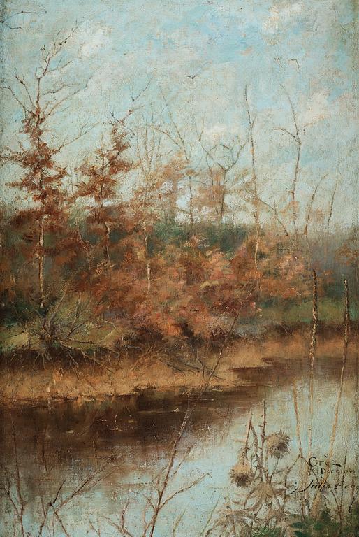 Julia Beck, River landscape, Grez.