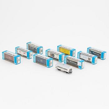 Märklin, godsvagnar, 10 st, Hultman, spår H0.