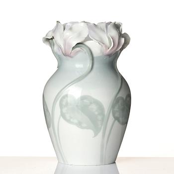 Waldemar Lindström, & Karl Lindström (1865-1956), a porcelain vase, Rörstrand, ca. 1900.