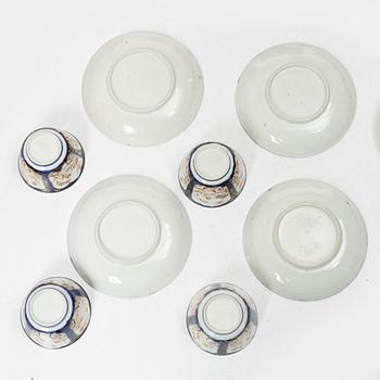 A collection of cups, saucers and teapots, China, Qing dynasty, mostly 18th century.