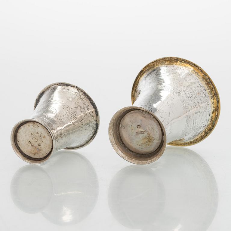 Anders Törnqvist vanhempi, pikari, hopea, Turku 1780 ja Anders Pihra, Turku, toiminut 1803-31.