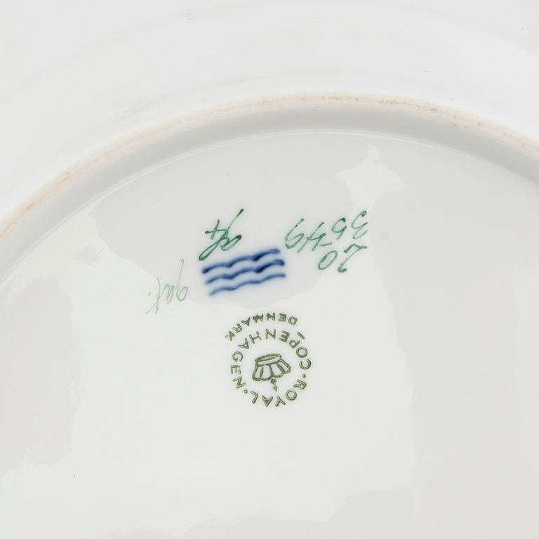 Plates 2 pcs "Flora Danica" Royal Copenhagen Denmark 1964 and 1966 porcelain.