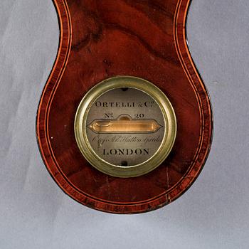 BAROMETER, Ortelli & Co, Cross Street Hatton Garden, London 1800-tal.