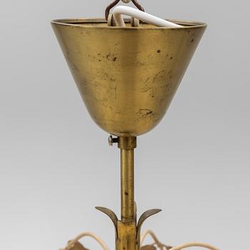 Swedish Modern, a ceiling lamp, attributed to Corona Belysningskultur, Stockholm, 1940s.