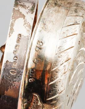 PARTI SILVER, 19 delar, 1800/1900-tal, vikt 535 gram.