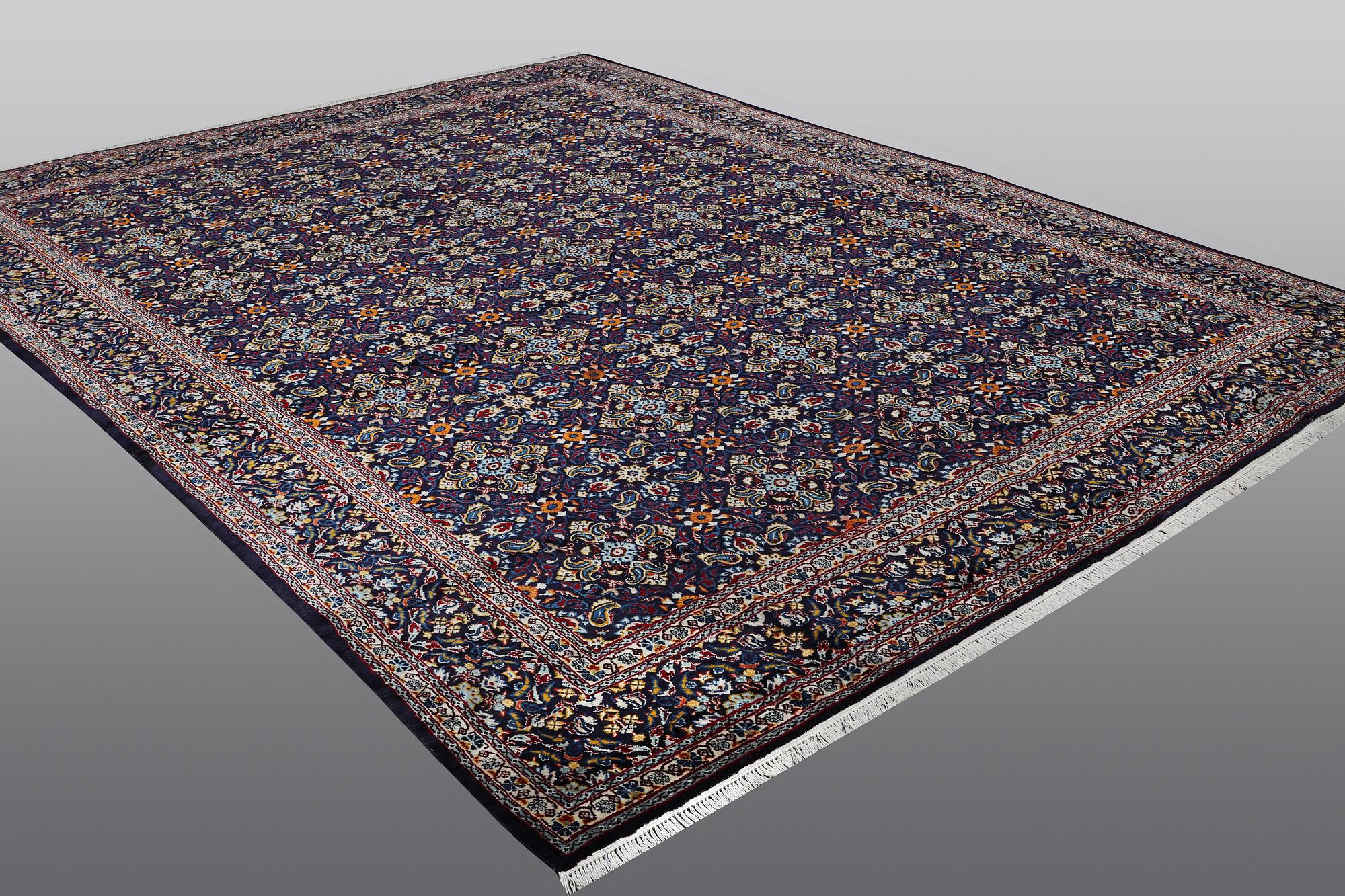 A carpet, Moud, ca 398 x 302 cm.