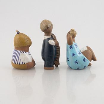 Lisa Larson, three stoneware figurines, Gustavsberg, Sweden.