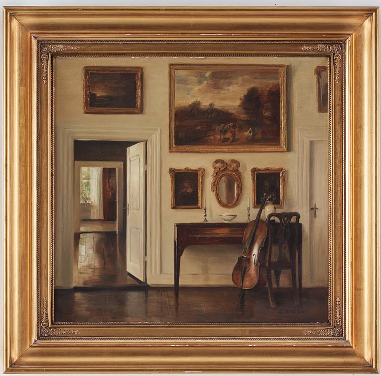 Carl Holsoe, Interior with cello.