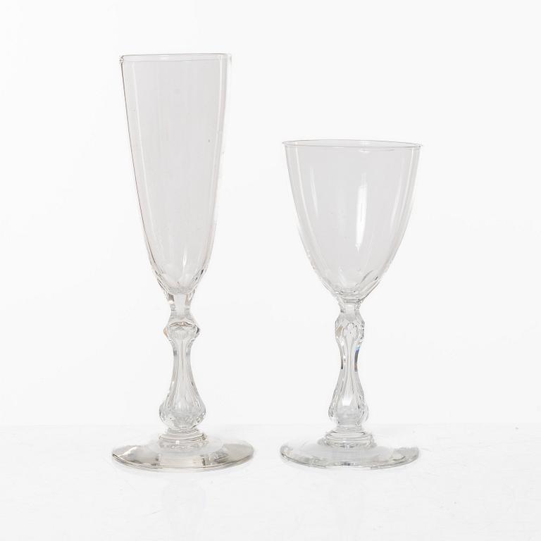 An 118-piece glass service, late 19th century.