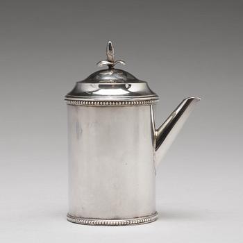 Erik Holmberg, mockakanna / mjölkkanna, silver, Lund 1795. Gustaviansk.