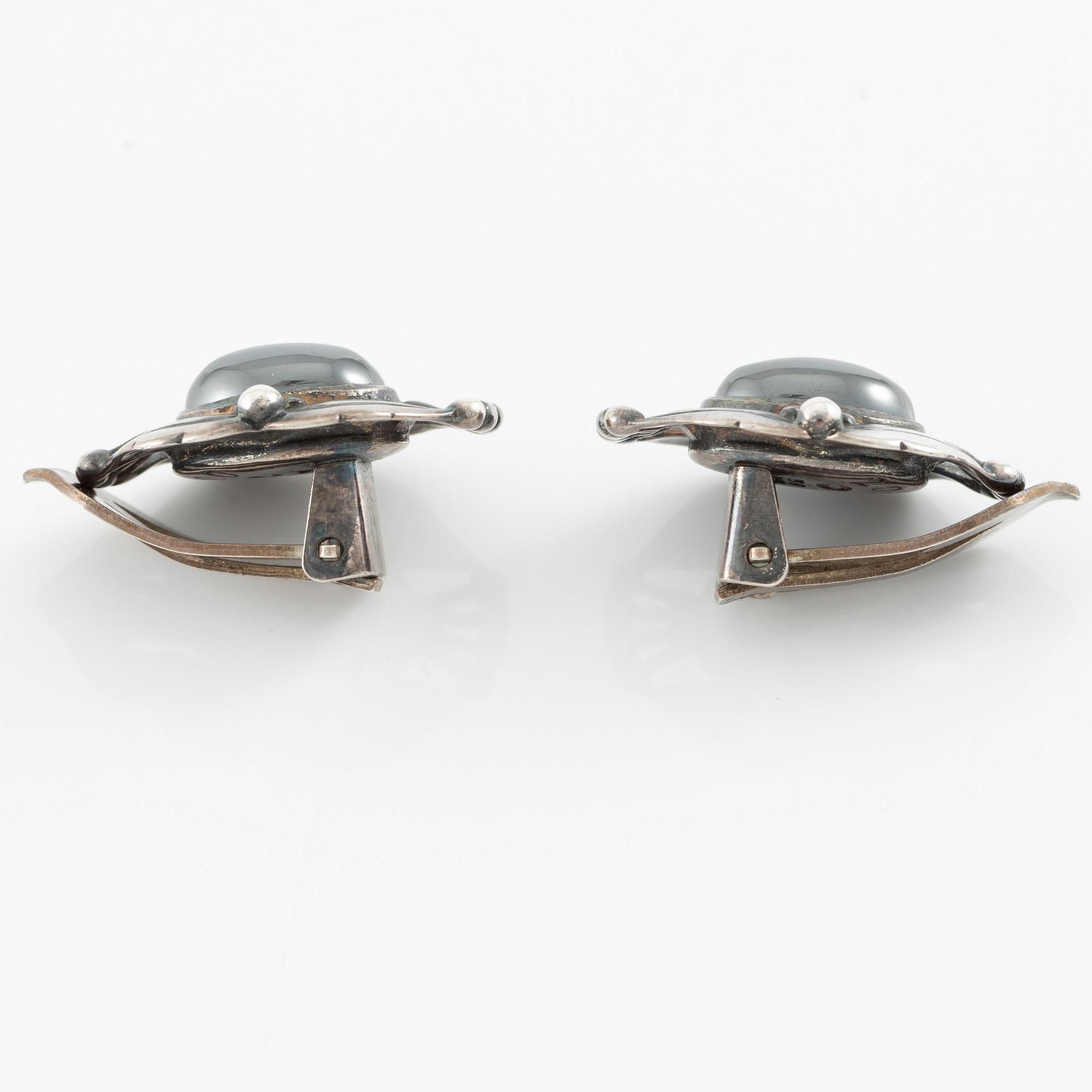 Georg Jensen, ett par örhängen, sterlingsilver.