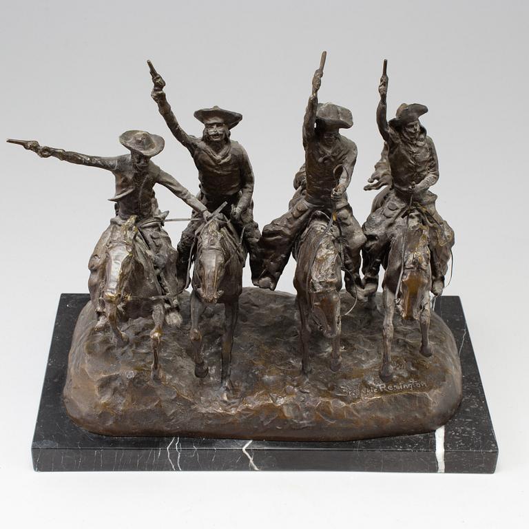 FREDERIC S REMINGTON, a bronze sculpture from the 20th century.