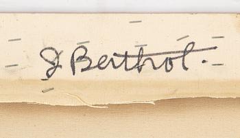 Jake Berthot, oil on canvas, signed and dated 1970 verso.