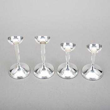 LJUSSTAKAR, 4 st, silver, GAB, Stockholm. 1961-1962.
