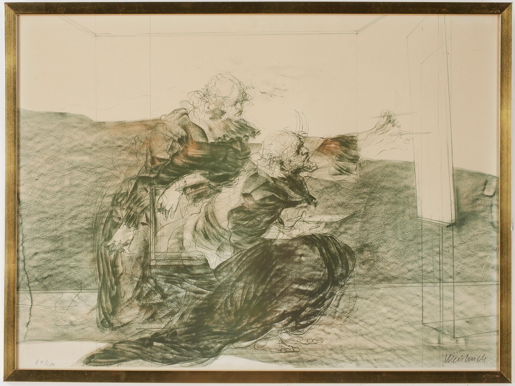 CLAUDE WEISBUCH, färglitografi, 3 st, signerad och numrerade.