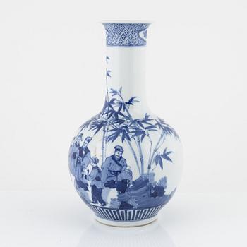 A Chinese blue and white vase, 20th Century.