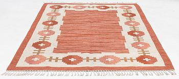 Rug, flat weave, Sweden, 1960s, approx. 247 x 160 cm.