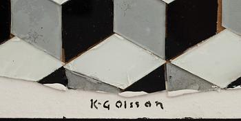 K-G OLSSON, glasmosaik, signerad.