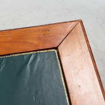 A late Gustavian style mahogany  desk., end of the 19th Century.