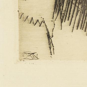 Anders Zorn, etching, 1919, signed in pencil.