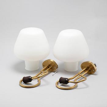 A pair of wall lamps from ASEA, around the mid 20th century.