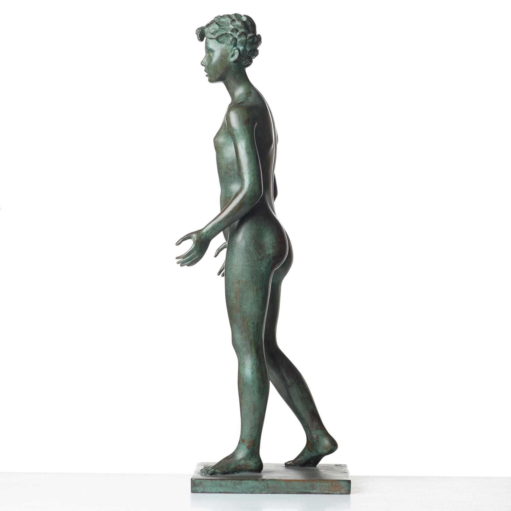 UNKNOWN ARTIST, Young girl standing.