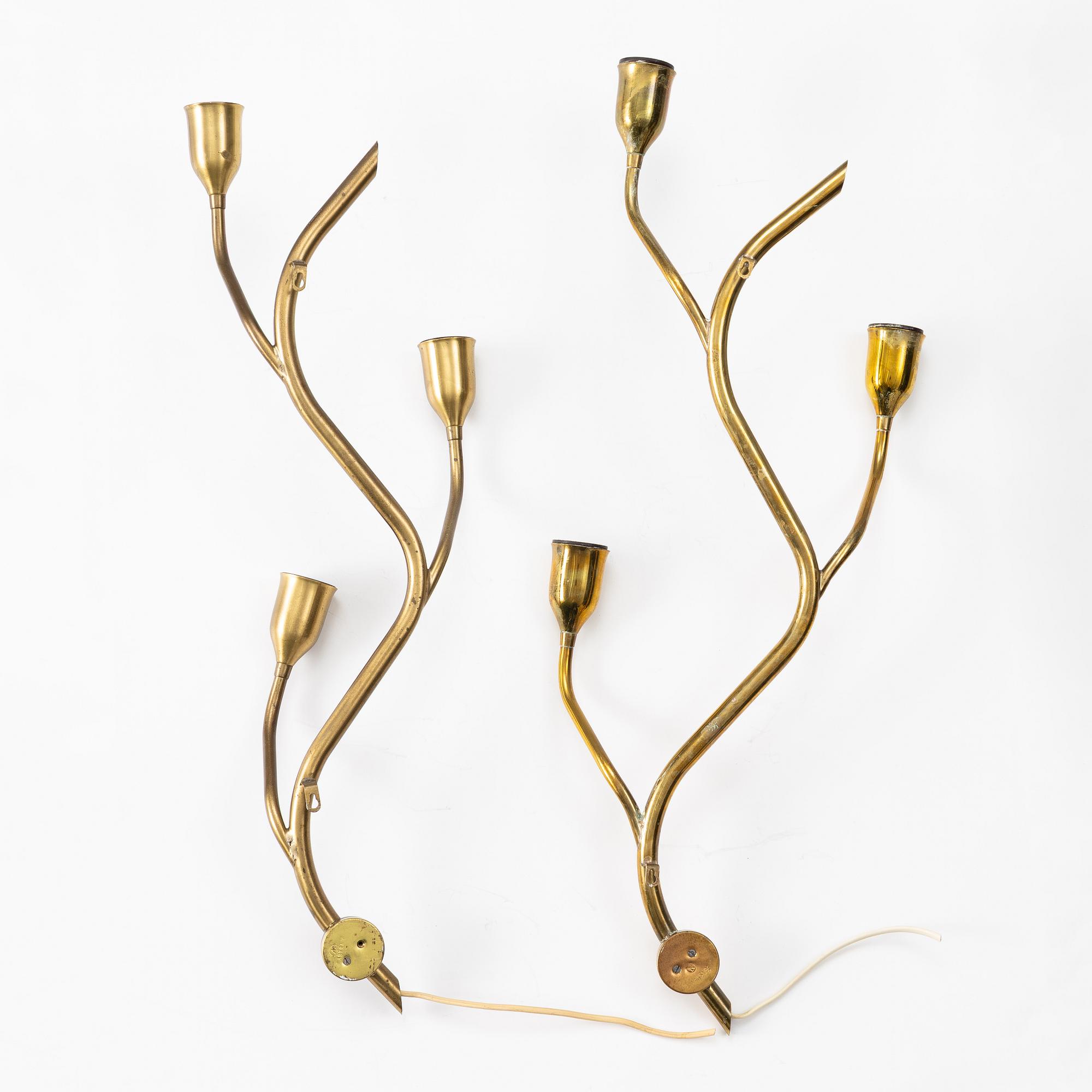 Vägglampor, ett par, Astra, Norge, 1900-talets mitt.