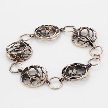 Kultasepät Sten & Laine, armband, ring och örhängen, silver.