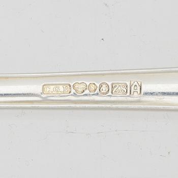 C.G. Hallberg, a Swedish silver cutlery set, model "Svensk", Stockholm, some 1950 (84 pieces).