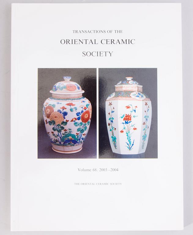 BÖCKER, 9 st, Transactions of the Oriental Ceramic Society, London 1991-2004.