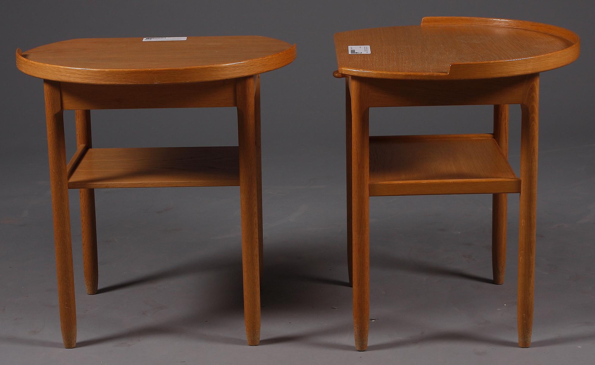 SÄNGBORD, ett par, design S. Engström G. Myrstrand för Bodafors. Brännmärkt.