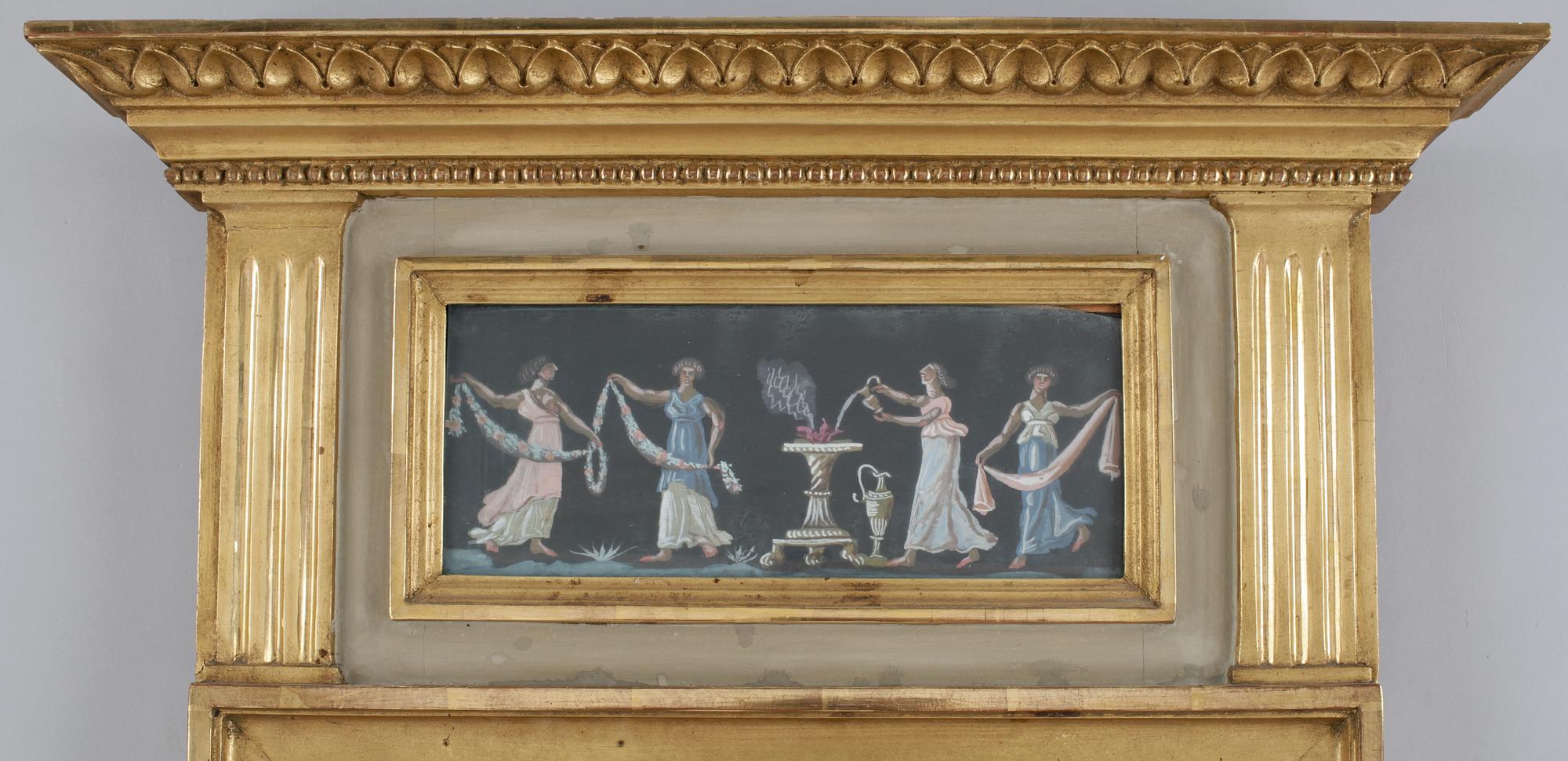 SPEGEL, sengustaviansk, omkring år 1800.
