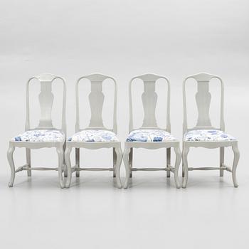 Chairs, 4 pcs, Rococo style, Åmells Möbel, "Old Sweden", late 20th century.