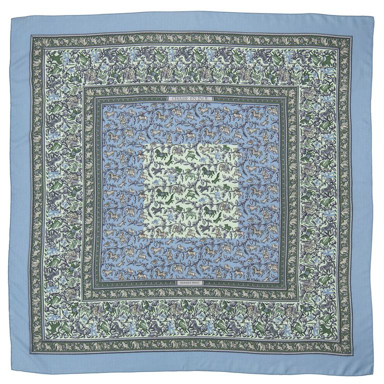 HERMÈS, sjal, "Chasse en Inde".