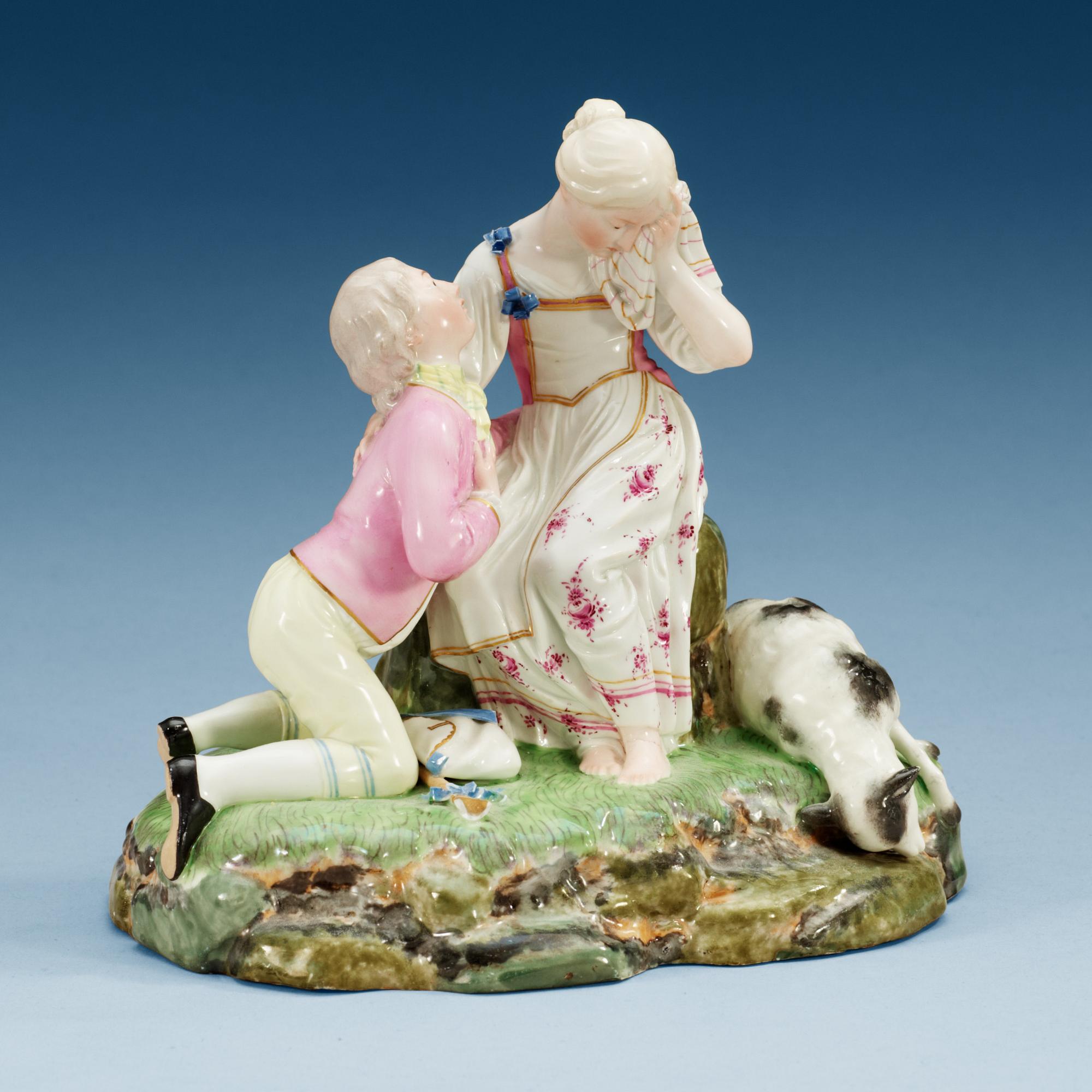 FIGURGRUPP, porslin. Höcht, 1700-tal.