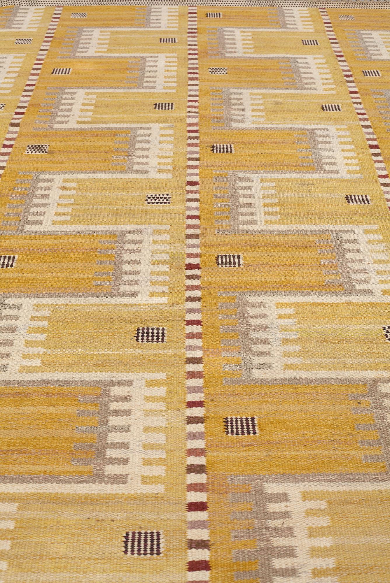 Marianne Richter, MATTA, "Gula havet", rölakan, ca 298 x 204 cm, signerad AB MMF MR.