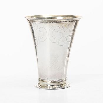 A Swedish silver beaker, mark of Carl Lemon the Elder, Uppsala 1734.
