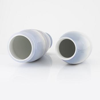 Royal Copenhagen, two porcelain vases, Denmark.