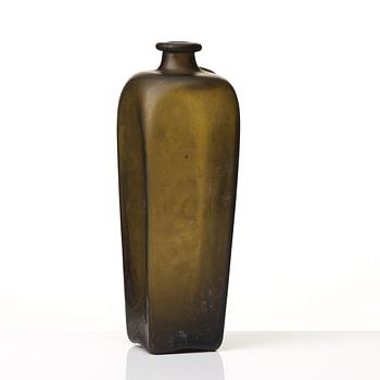 A green Dutch Gin bottle, seal from J H Henkes, 19th Century.