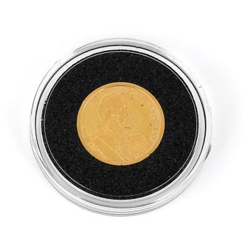 GULDMYNT, 24 K, 10 Dollars, Cook Islands, 2009. Ca 1 gram.