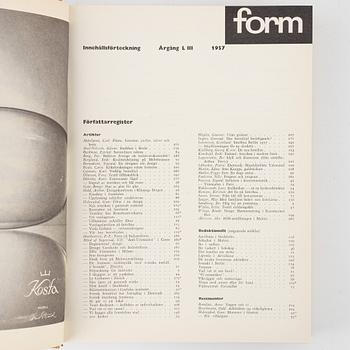 Svenska Slöjdföreningens Tidskrift, 9 band, 1955-1963.