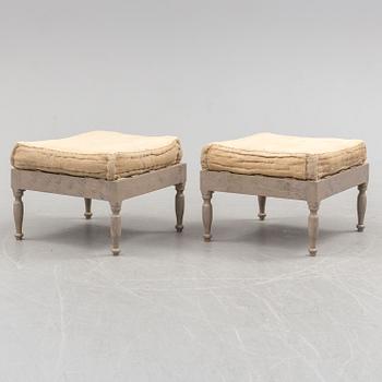 A pair of stools, first half of the 19th century.