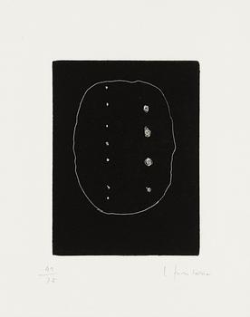 Lucio Fontana, "Dix eaux-fortes. L'Épée dans l'eau" (Alain Jouffroy), from the series; "Antologia internazionale dell'incisione contemporanea".