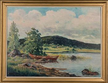 UUNO SOLDAN, olja på duk uppfodrad på skiva, signerad.