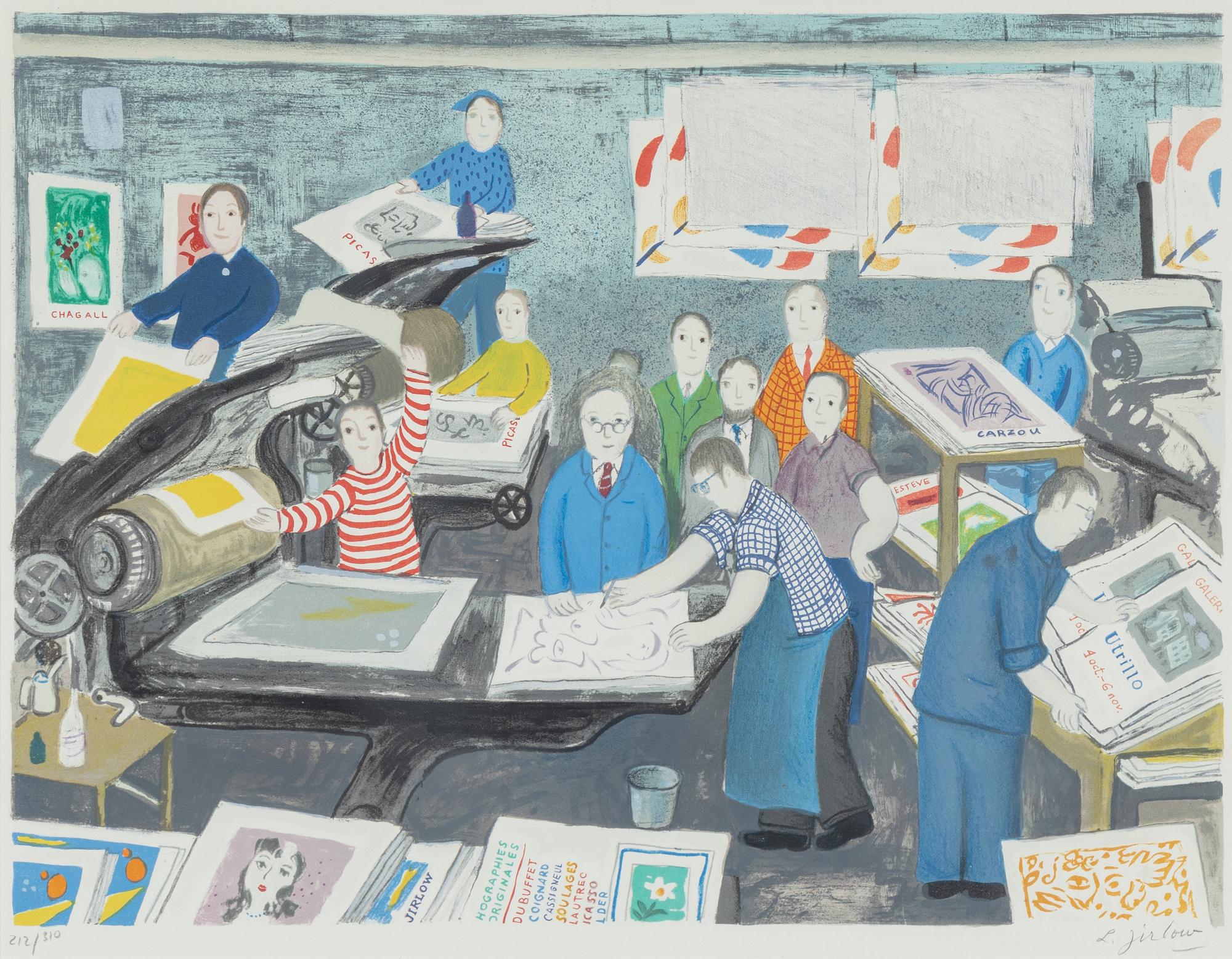 Lennart Jirlow, lithograph in colours, 1976, signed 212/310.
