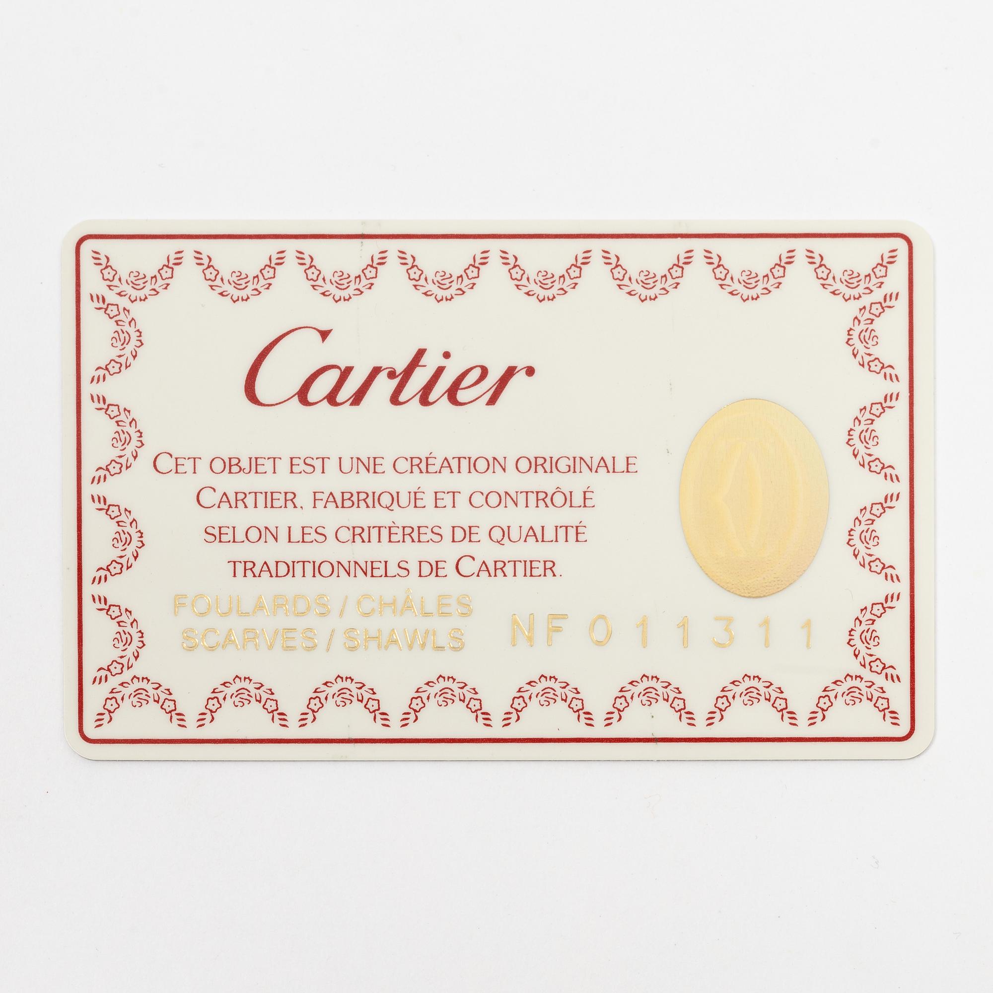 Cartier, a silk scarf.