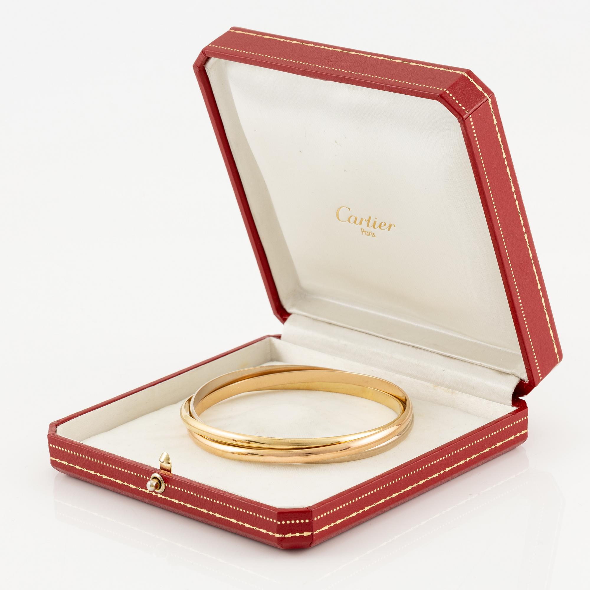 A Cartier bracelet "Trinity" 18K gold in three colours.