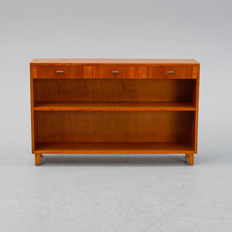 An elm veneered book case, 1930's.